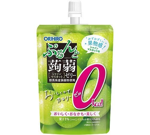 ORIHIRO KONNYAKU JELLY ZERO CALORIE (MUSCAT) 130G (1盒8包)